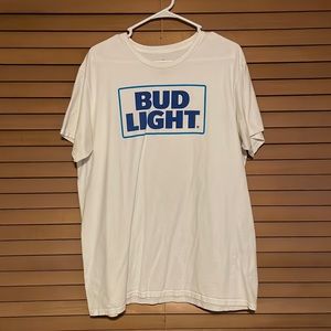 Bud Light Hanes T-Shirt - White- Size XL